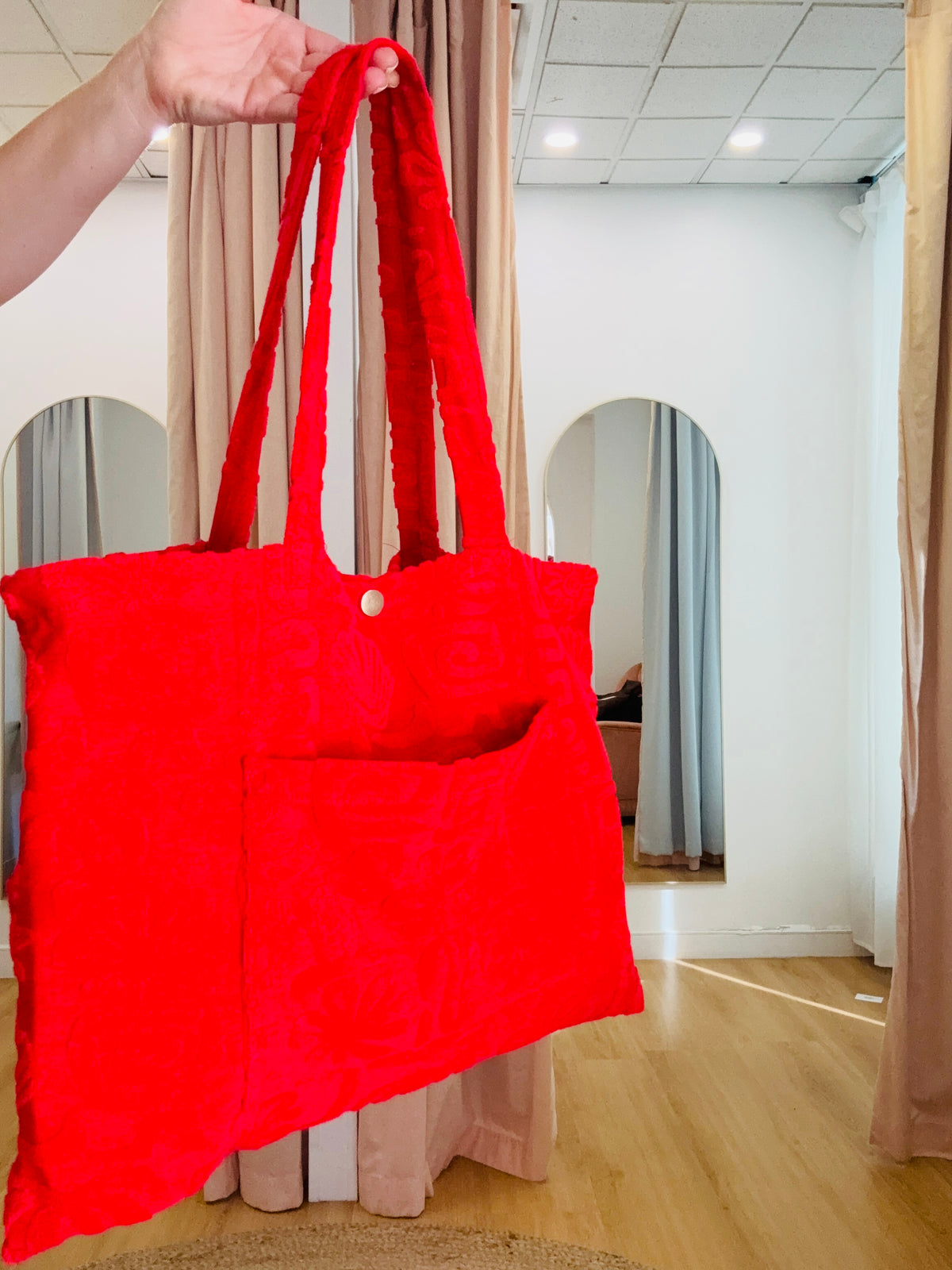By Frankie/ Terry Tote- Red