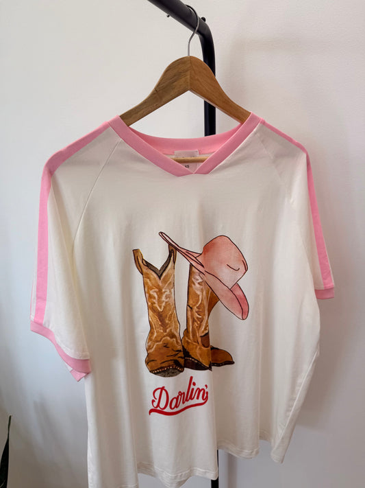 By Frankie/ Racer Tee- Darlin Boots