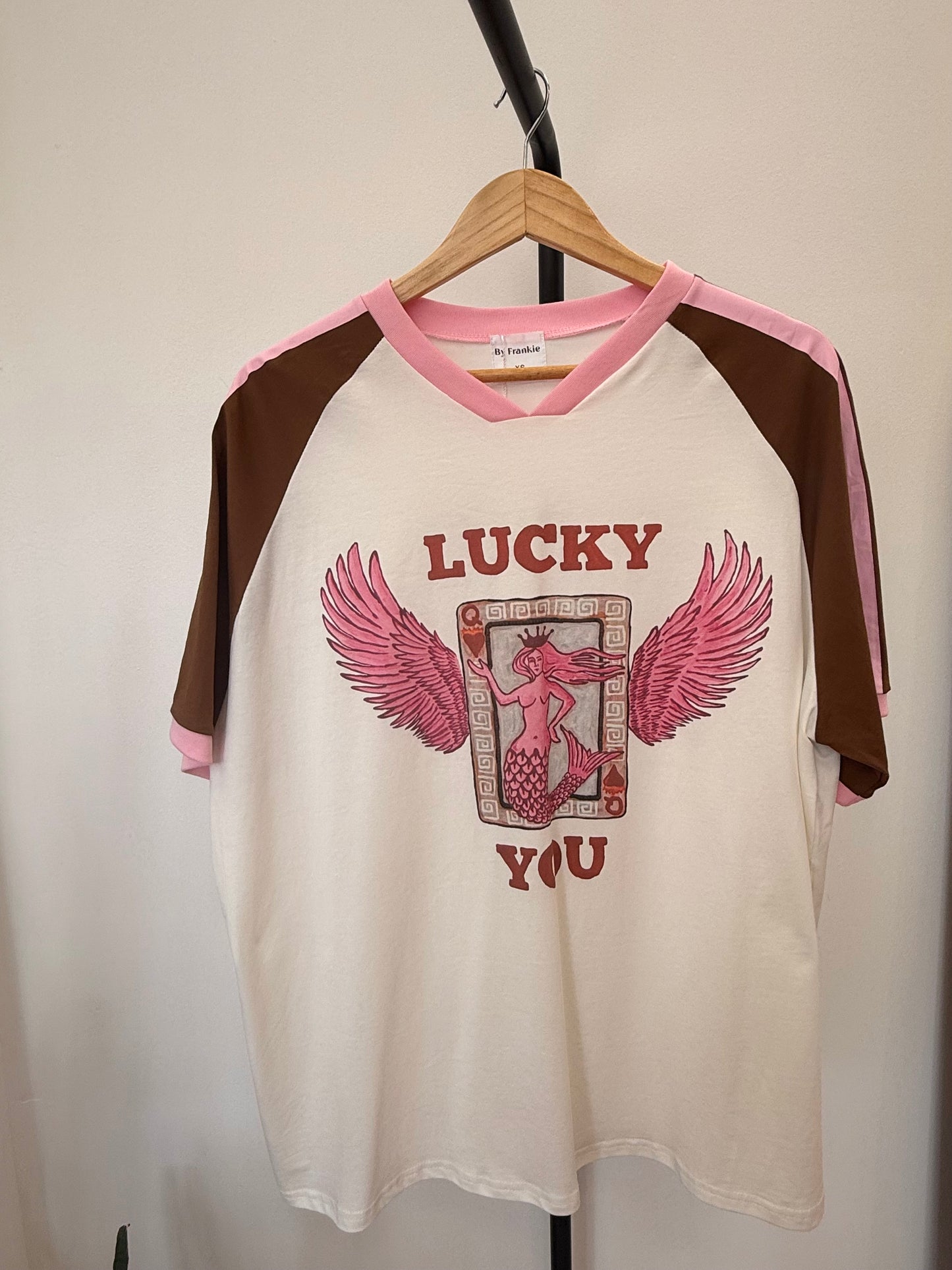 By Frankie/ Racer Tee- Lucky You
