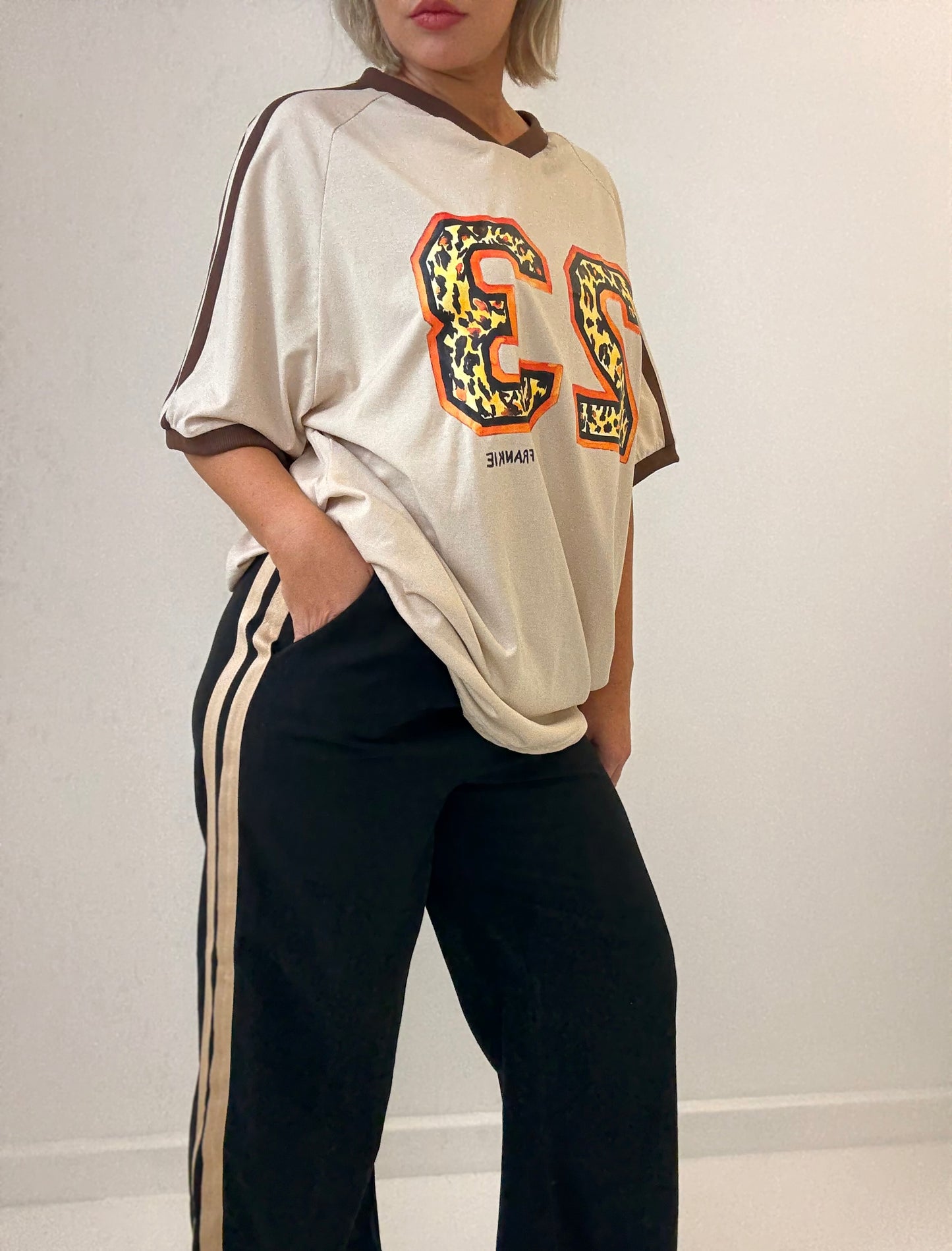 Racer Pant- Black/Beige