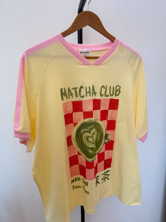 By Frankie/ Racer Tee- Matcha Club