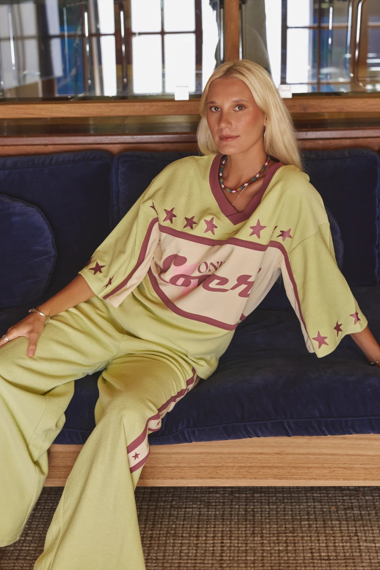 ONLY LOVERS LEFT- 
SURF LEAGUE JERSEY - PISTACHIO