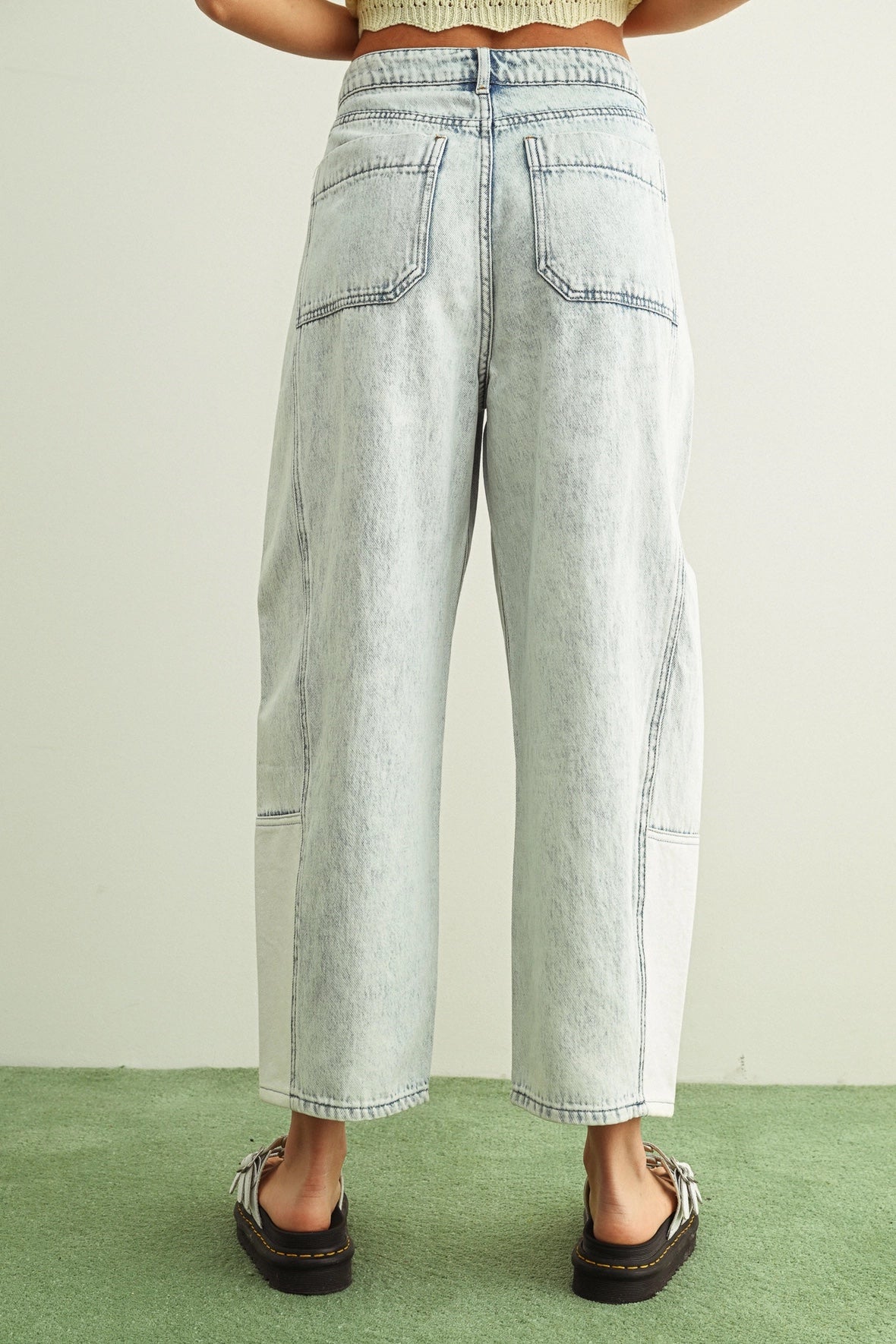 Indie Barrel Denim Pants-Light Wash