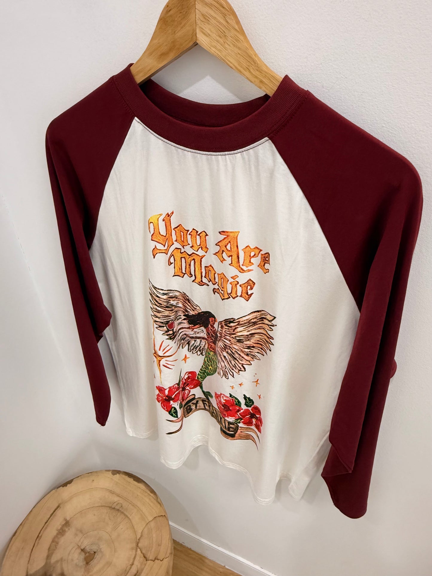 By Frankie /You Are Magic Long sleeve- Wine/ White