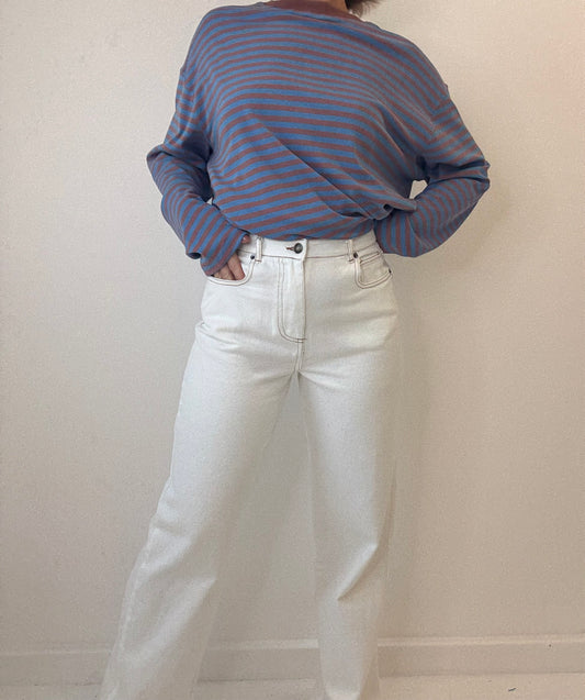 Ren Denim / Straight leg jeans-white