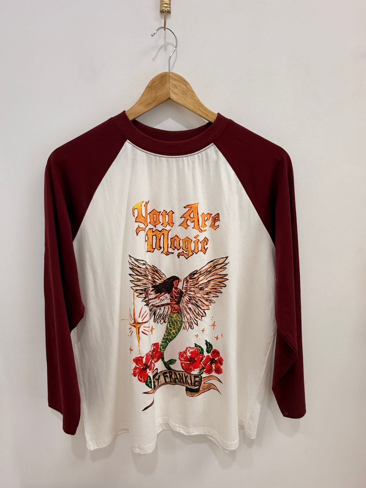 By Frankie /You Are Magic Long sleeve- Wine/ White