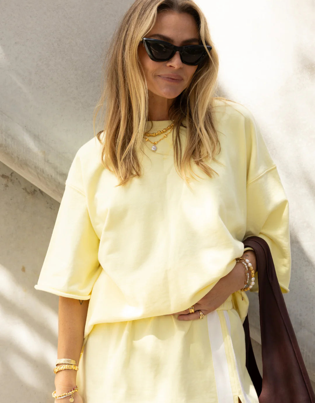 Luna Lane/ The Maya Mini Skirt-Lemon