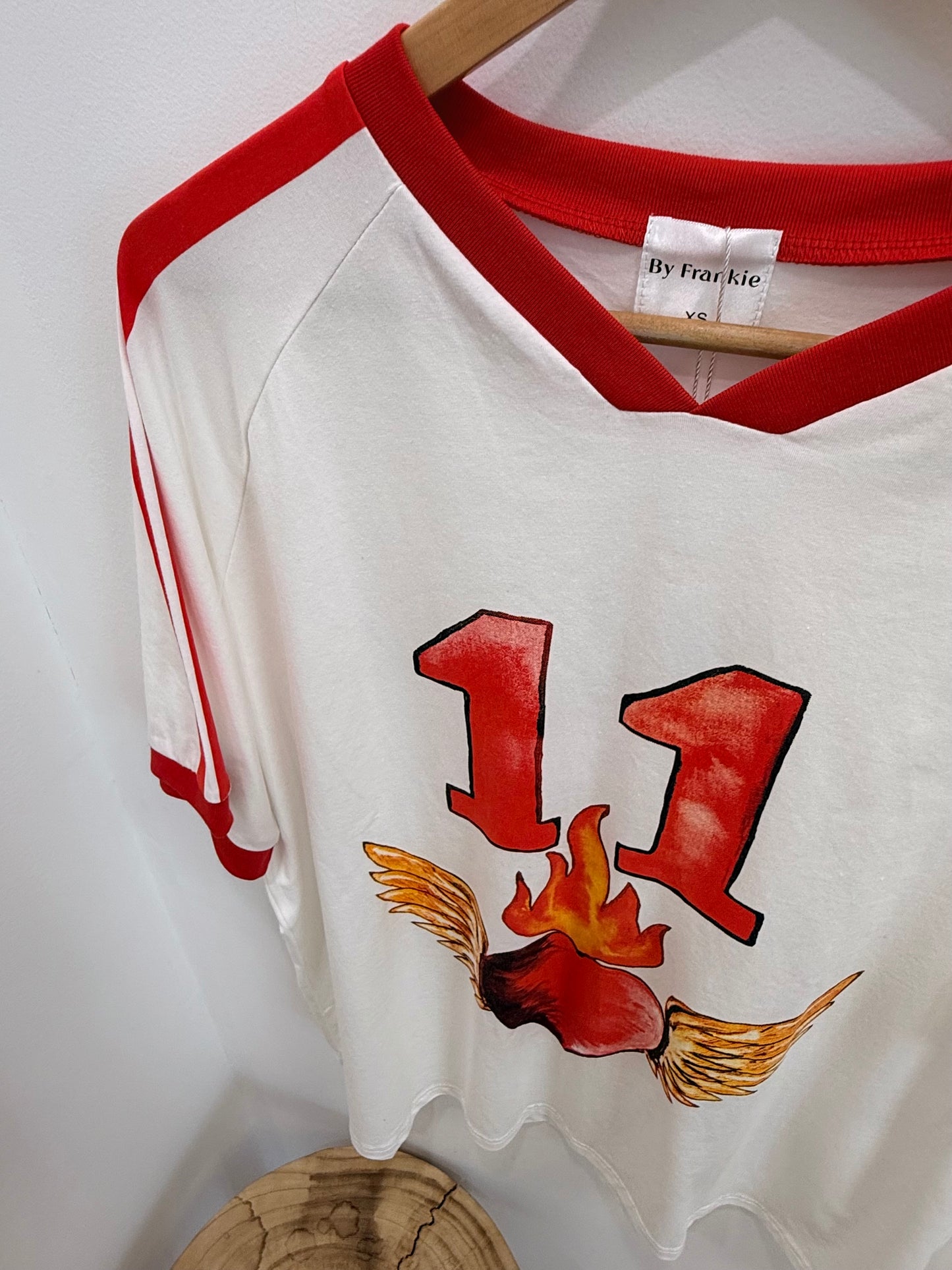 By Frankie/ 11 Flaming Hearts- White