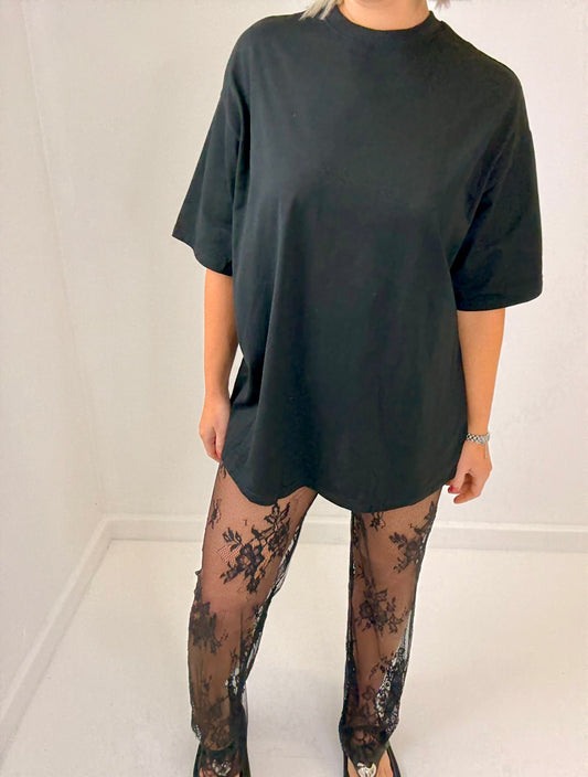 Luna oversized Tee- Black
