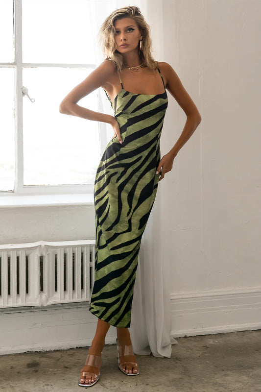 SOL MIDI DRESS - MEIKO PRINT