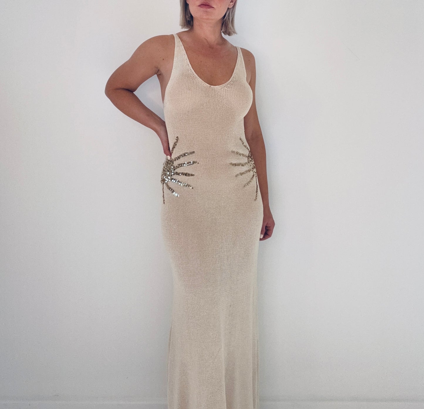 Goldie Maxi- beige/Gold