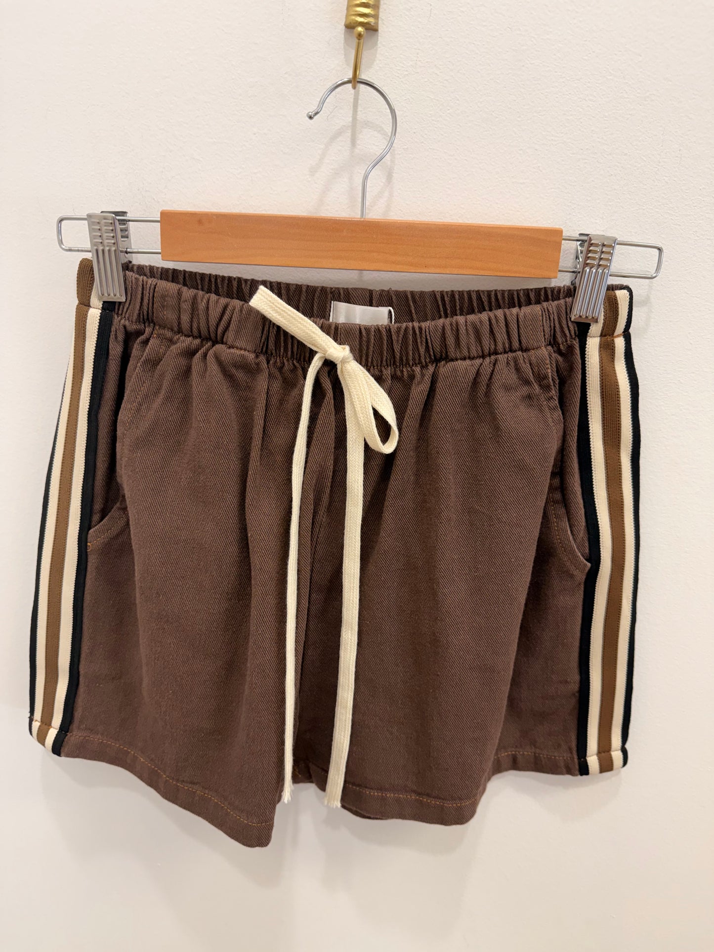 By Frankie Denim Short Racer-Chocolate