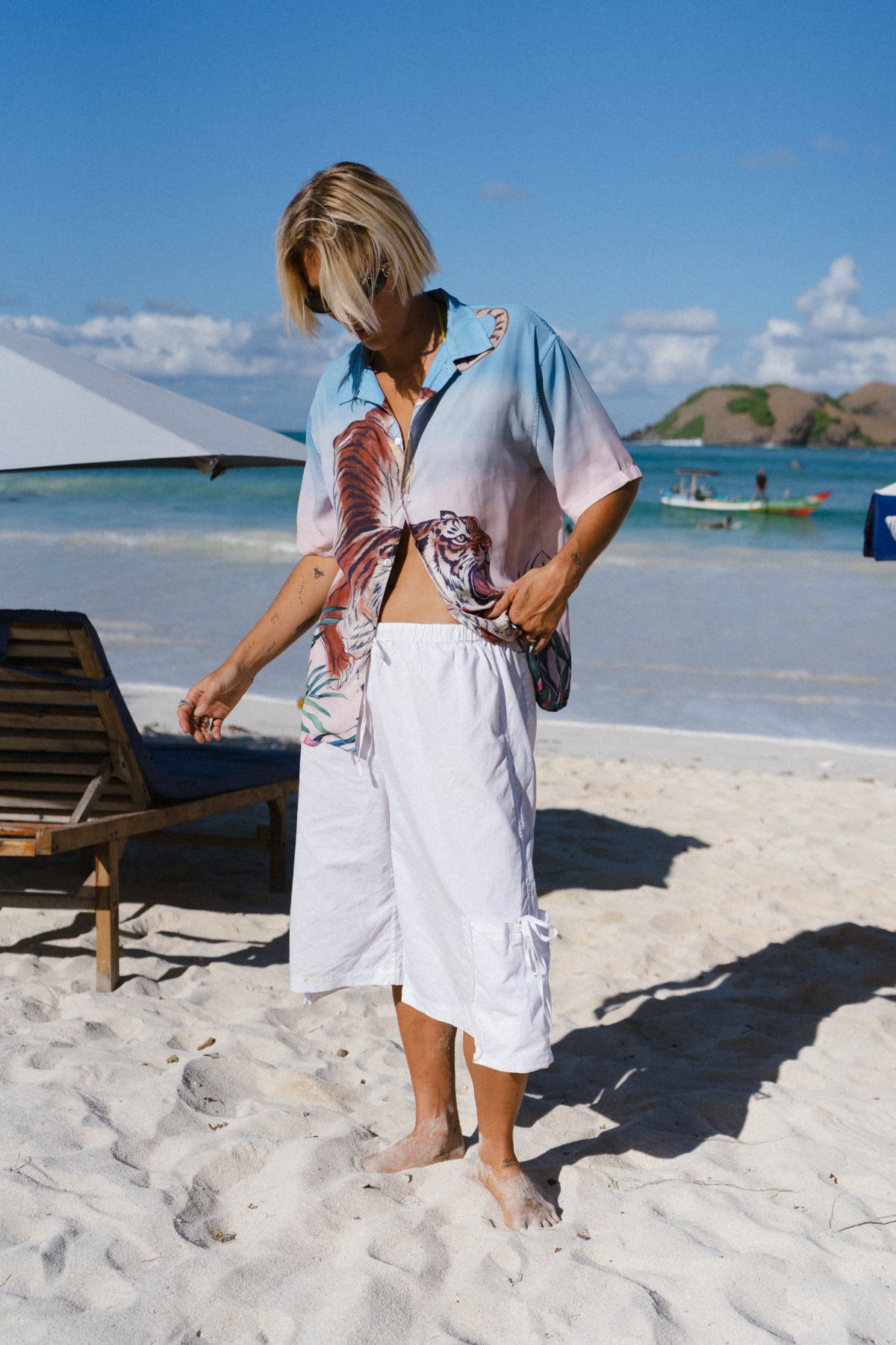 SEA STREET- Tiger Relaxed Woven Shirt