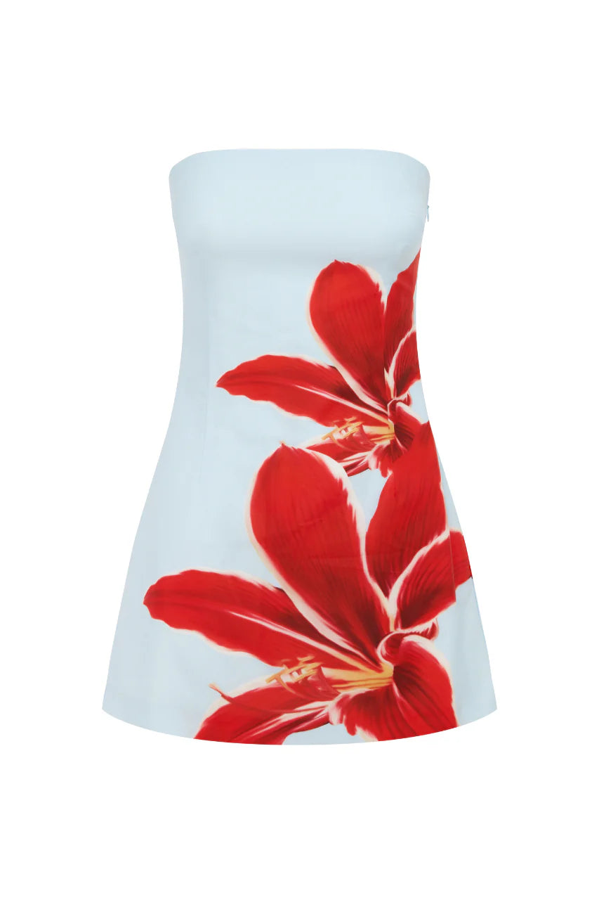 PRIMROSE MINI DRESS - RED LILY