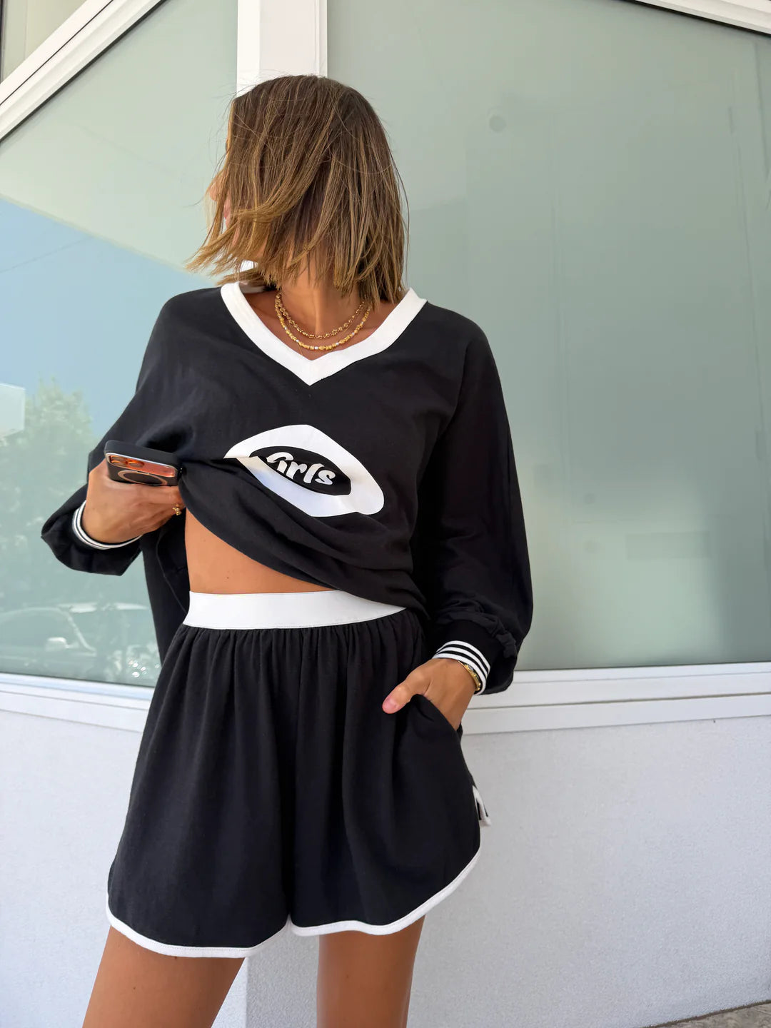 The GRLS Racer Shorts - Black