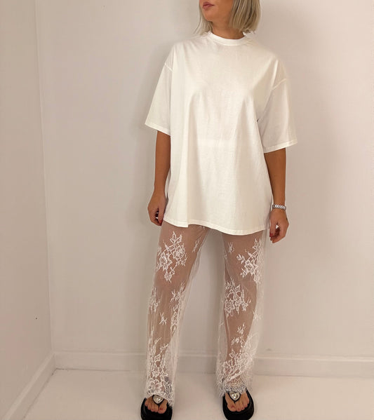 Luna oversized Tee-White