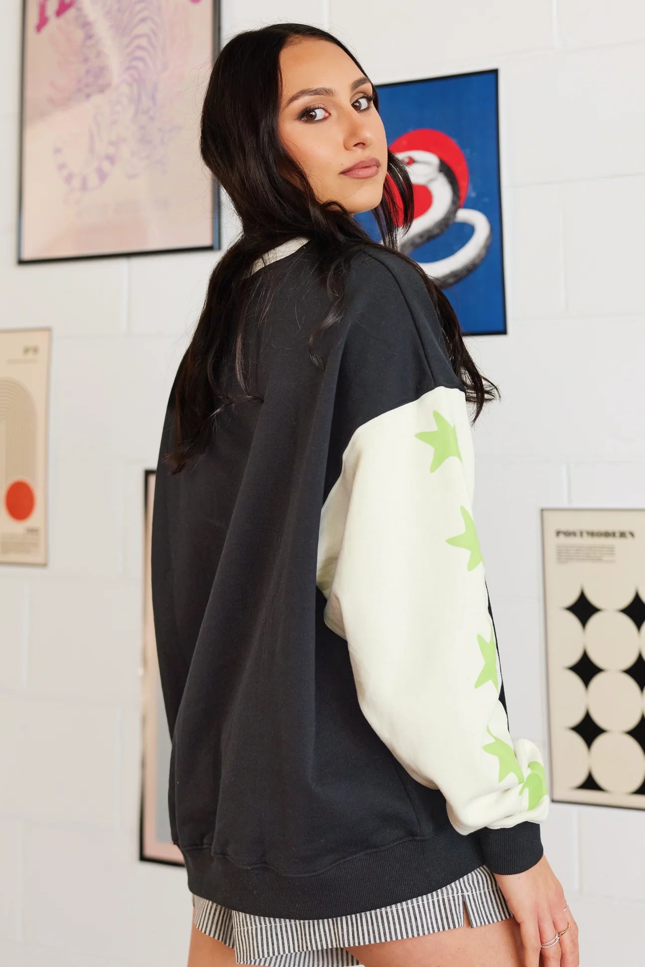 ONLY LOVERS LEFT/ TIGER JUMPER - CHARCOAL