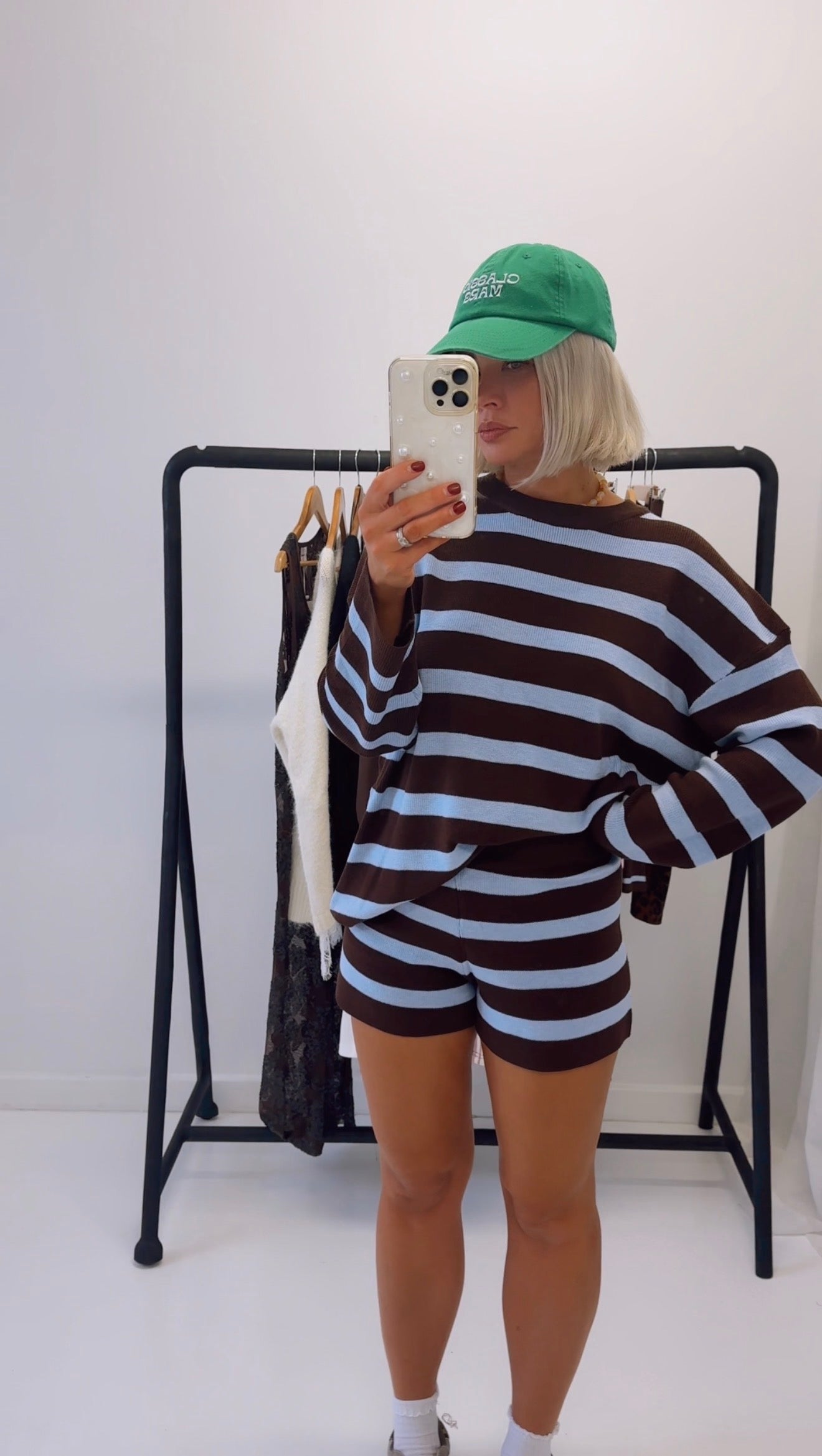 By Frankie/ Remi Knit Set-Blue/Chocolate