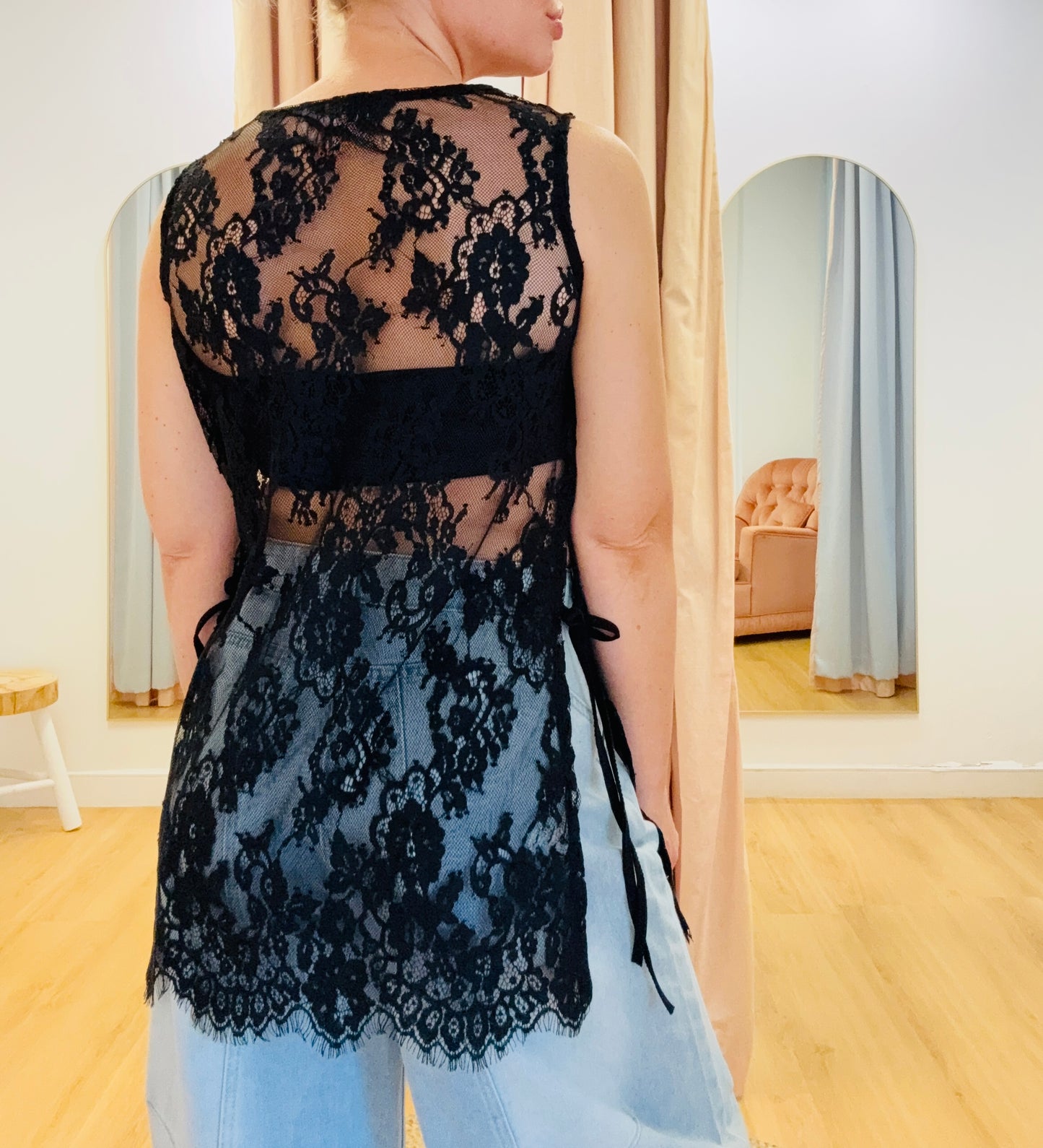 By Frankie/ Cartel Lace Top- Black
