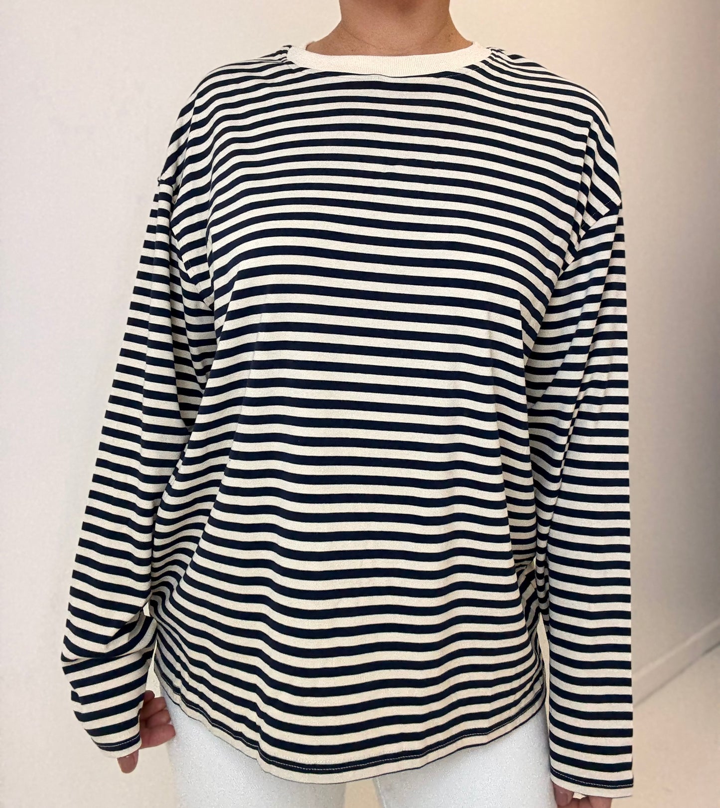 Bonnie stripe- Navy/cream