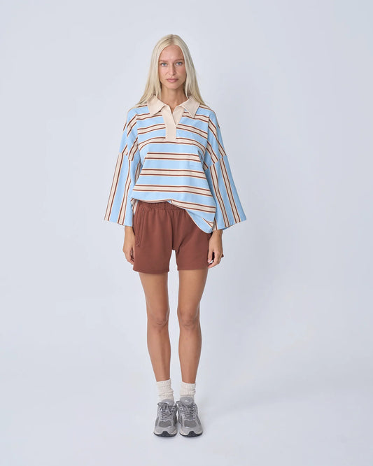NEAR THE SEA- OVERSIZED POLO - OCEAN
