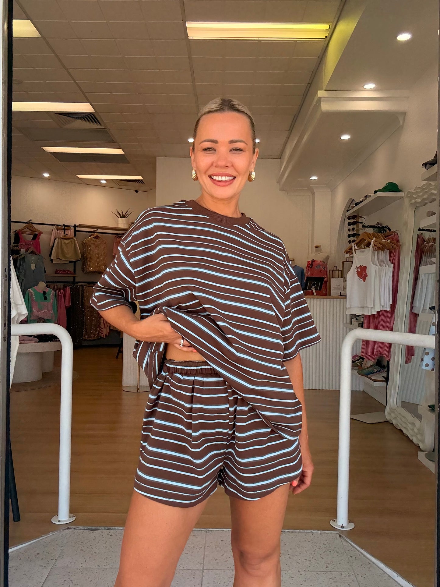 By Frankie/ Hallie Set- Choc/Blue