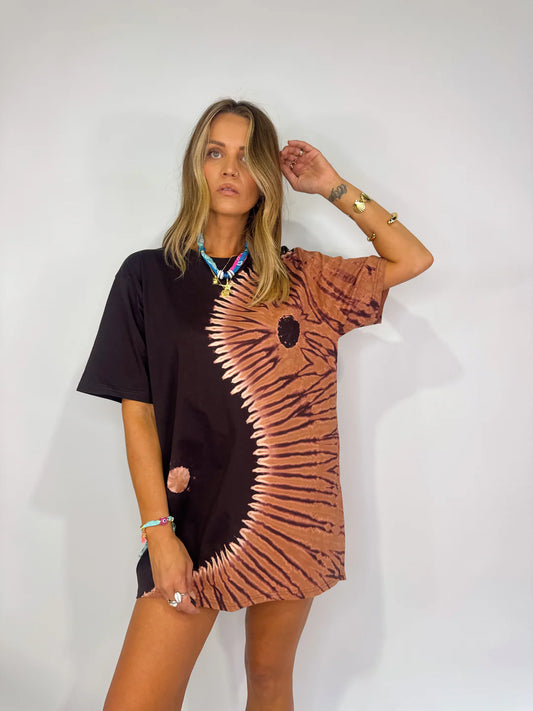 ONLY LOVERS LEFT- TEE DRESS ~ CHOCO YIN YANG