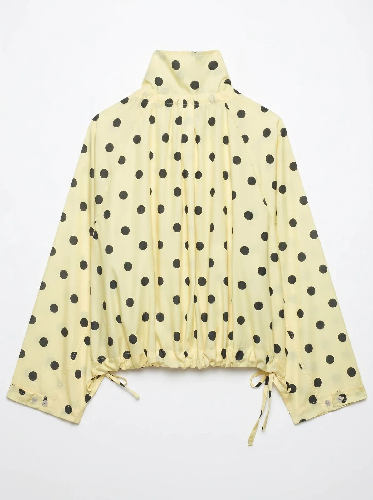 Mabel Polka Dot Bomber Jacket- Lemon