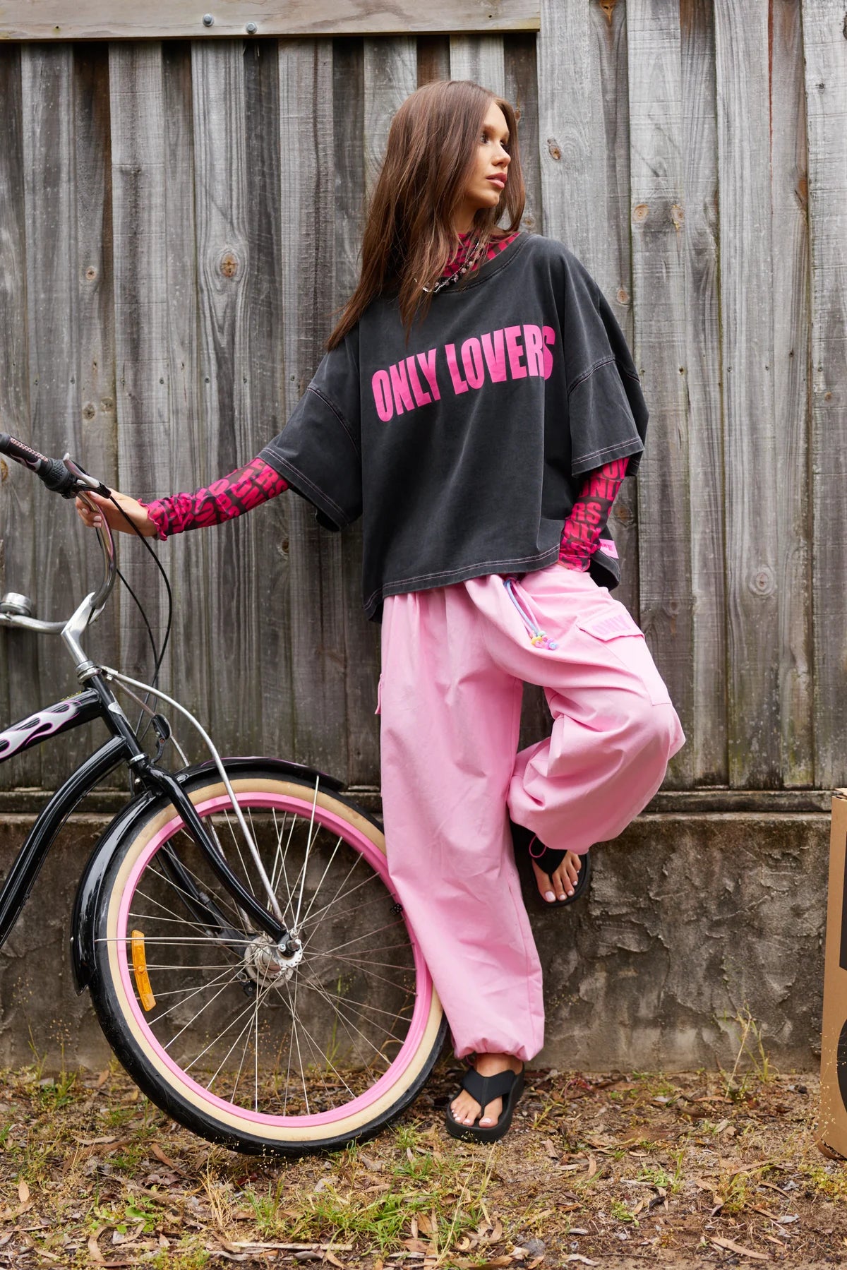 ONLY LOVERS LEFT- Replay Boxy Tee - Washed Black