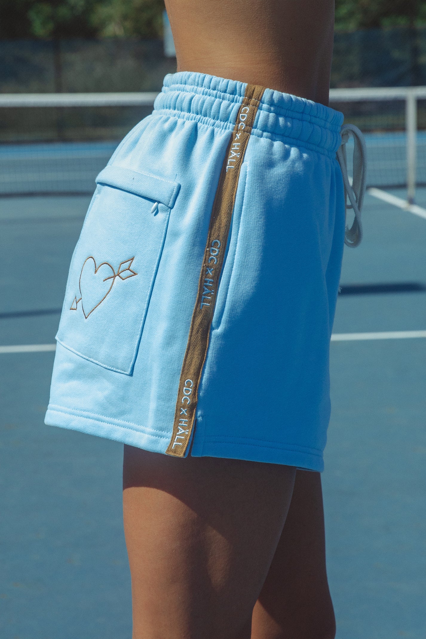 CRACKER DAY CLUB  X HALL CLOUD SHORTS - SKY BLUE