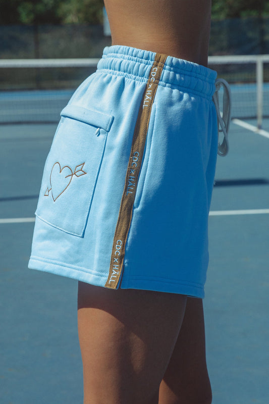 CRACKER DAY CLUB  X HALL CLOUD SHORTS - SKY BLUE