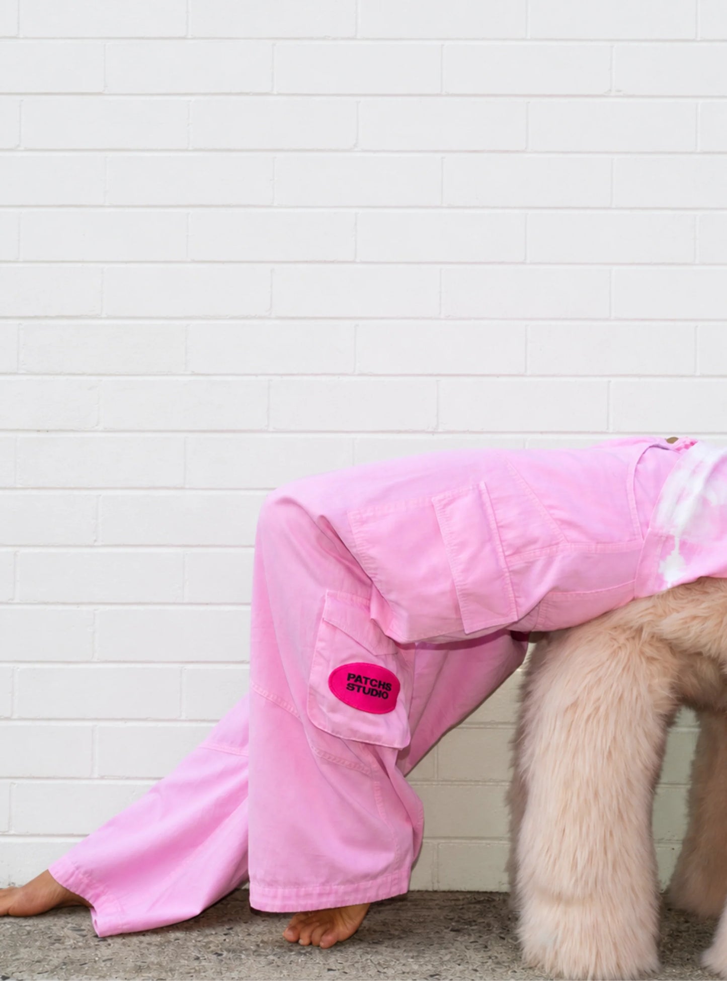PATCHS STUDIO-
PINK CARGO PANTS