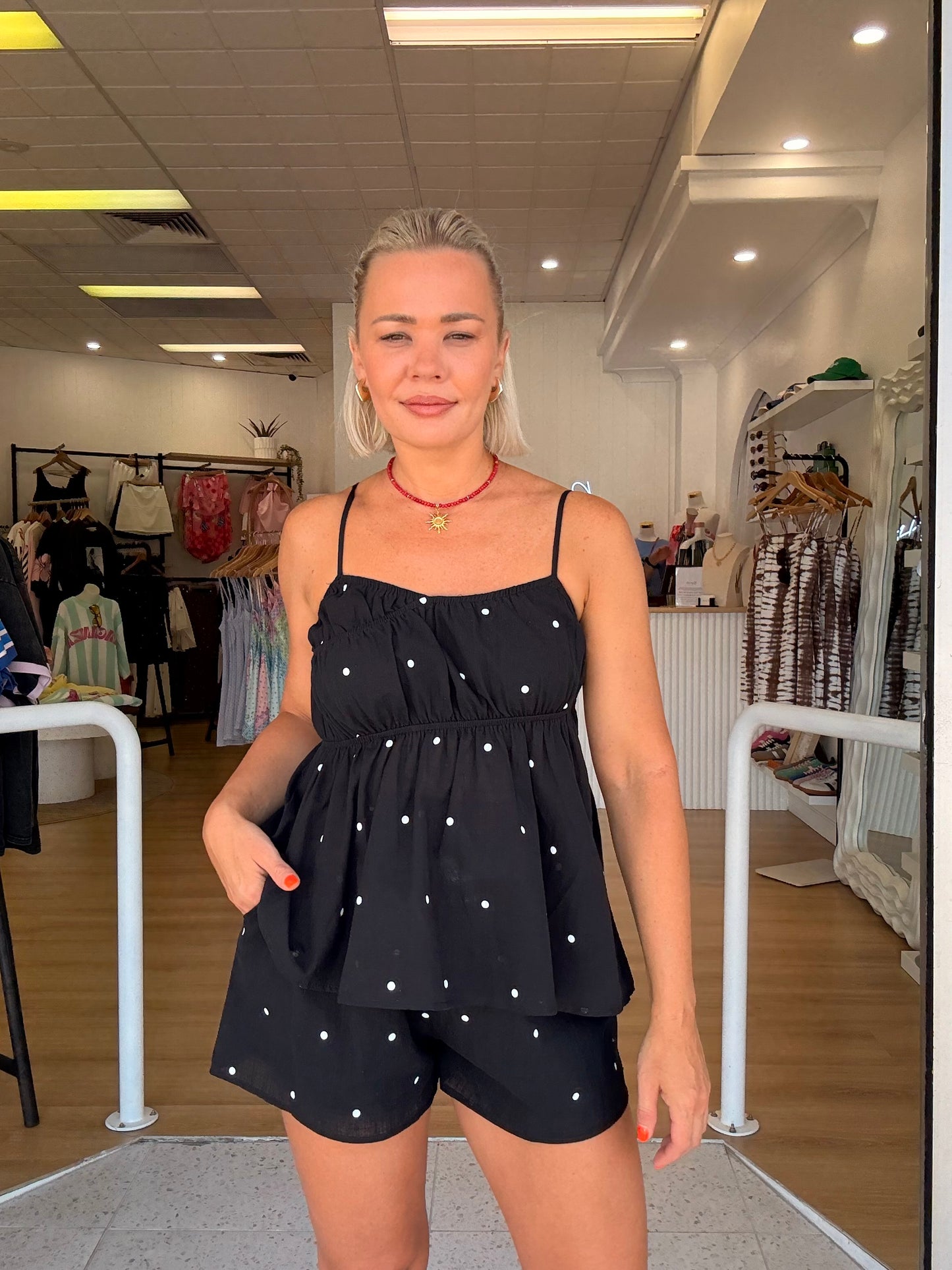 By Frankie/ Gia Short Set- Black