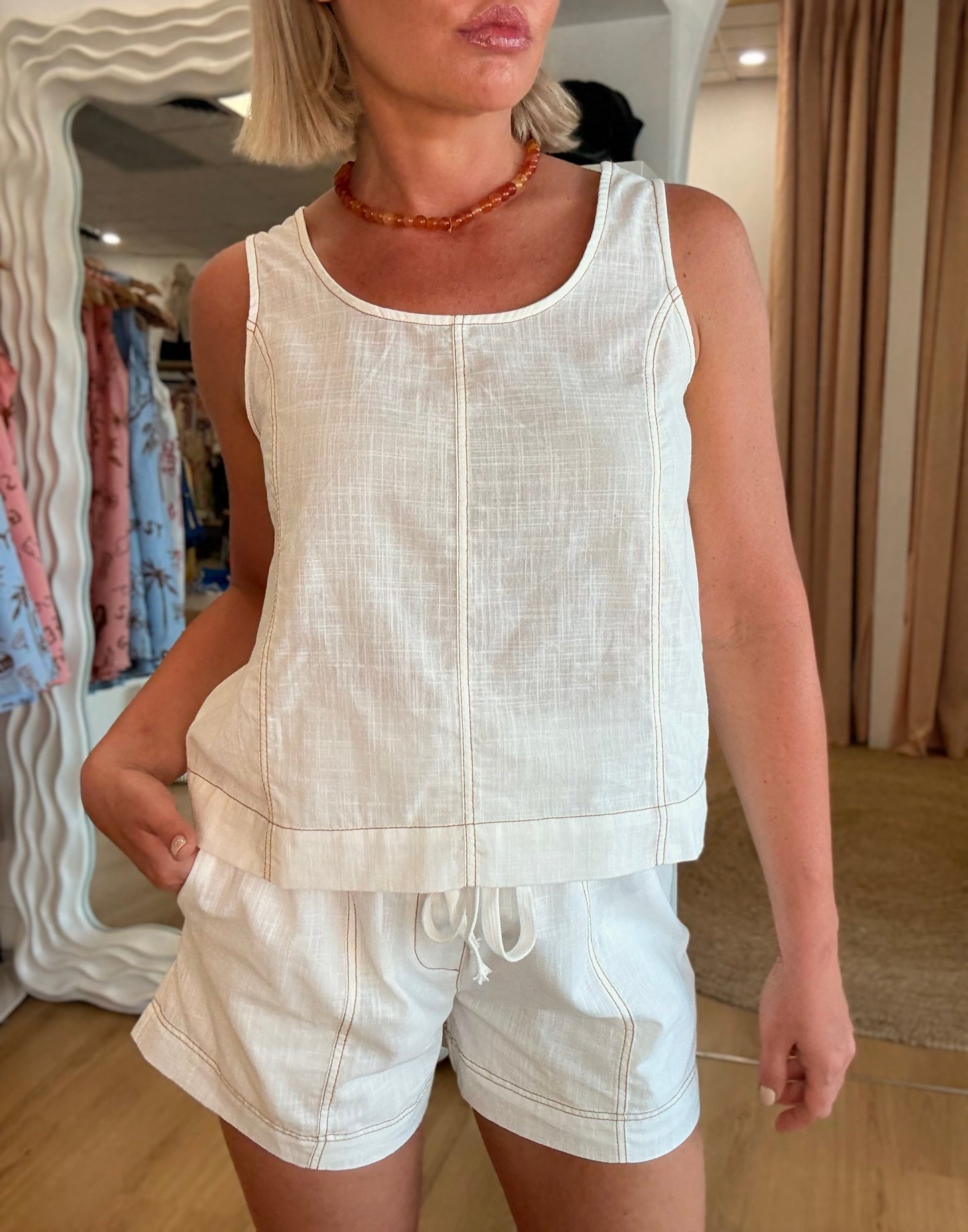 By Frankie/ Eden Short Set- White