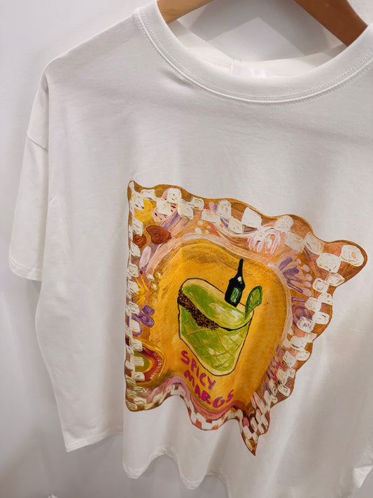 By Frankie/ Spicy Margs Tee- White