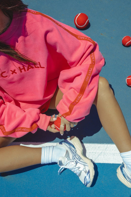 CRACKER DAY CLUB  X HALL CLOUD SWEATER - PEONY PINK