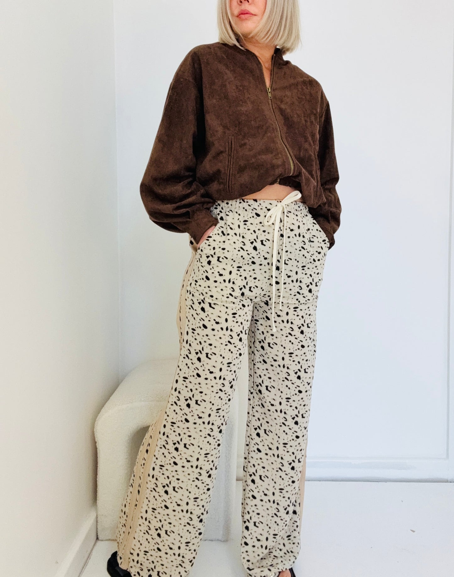 Harper Racer Pant- Cream