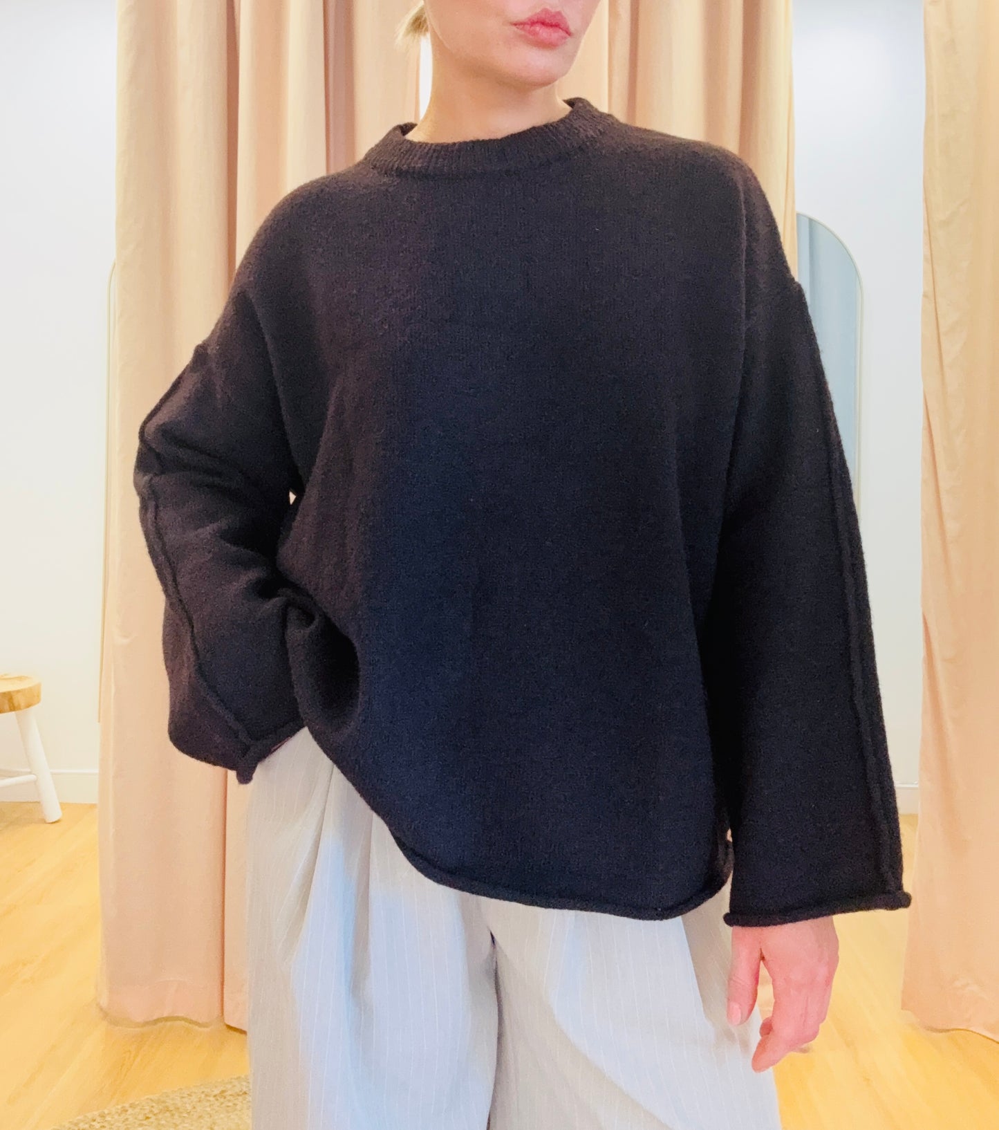Quinn Oversized Knit- Chocolate