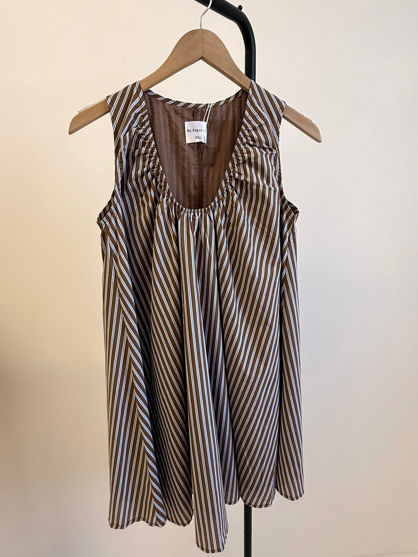 Indie Sun Dress- Chocolate/Blue