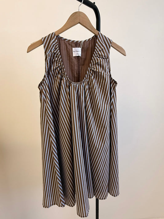 Indie Sun Dress- Chocolate/Blue