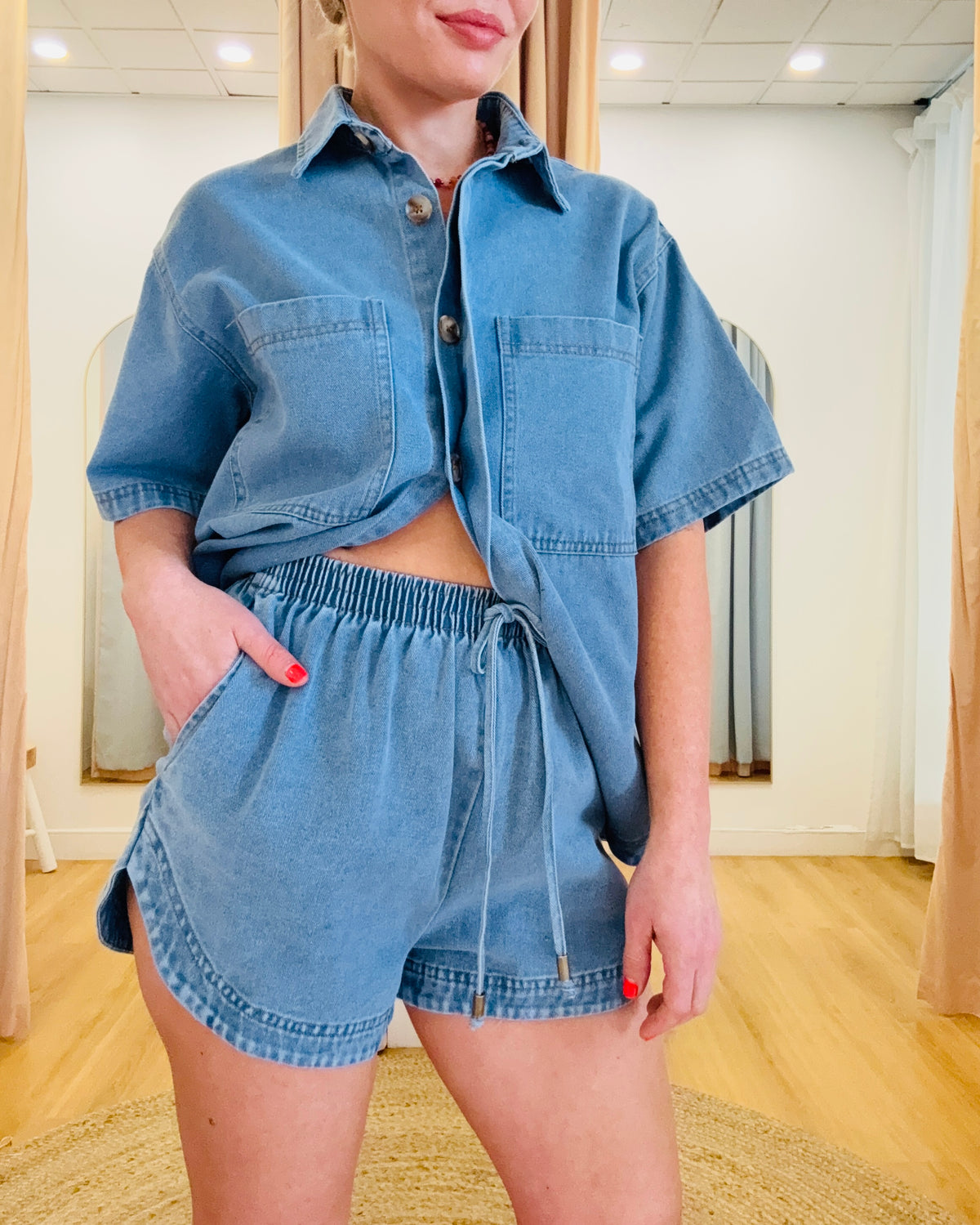 By Frankie/ Kai Denim Set - Blue Wash