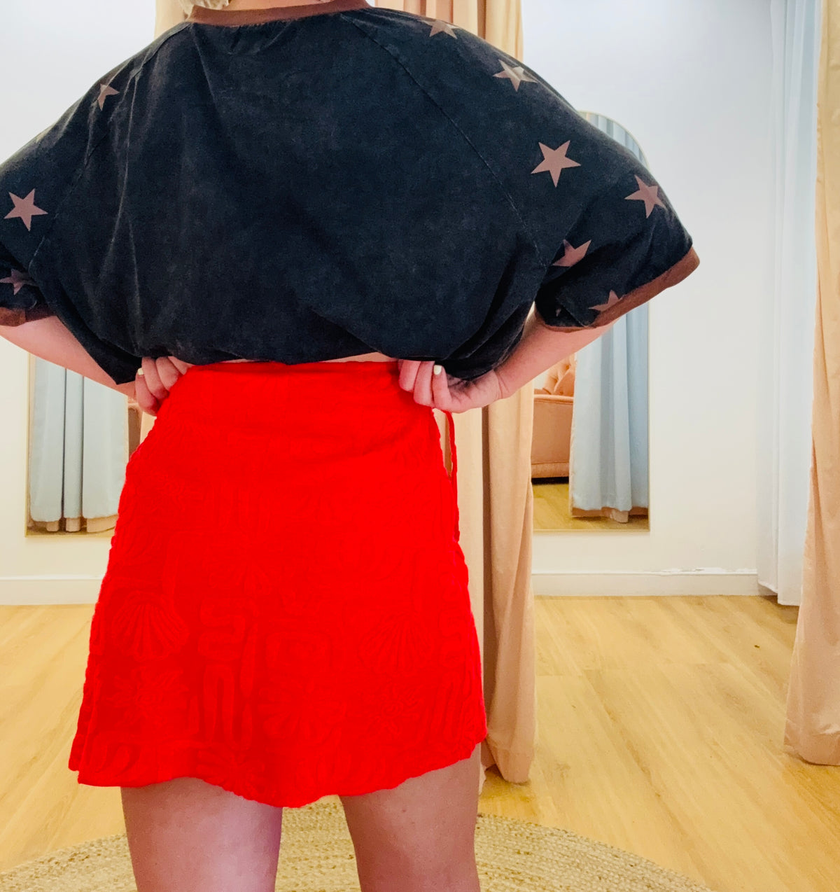 By Frankie Terry Wrap Skirt-Red