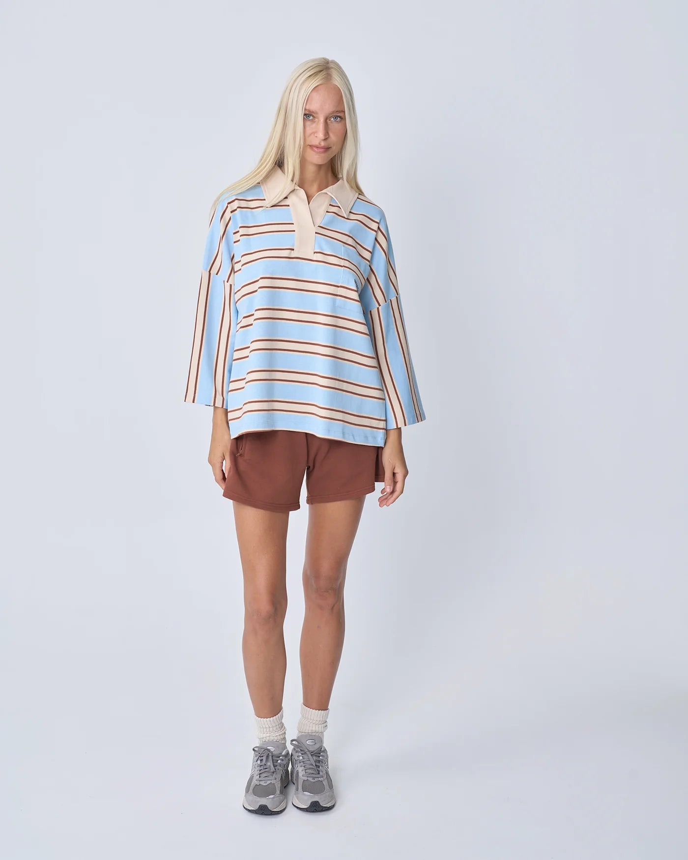 NEAR THE SEA- OVERSIZED POLO - OCEAN