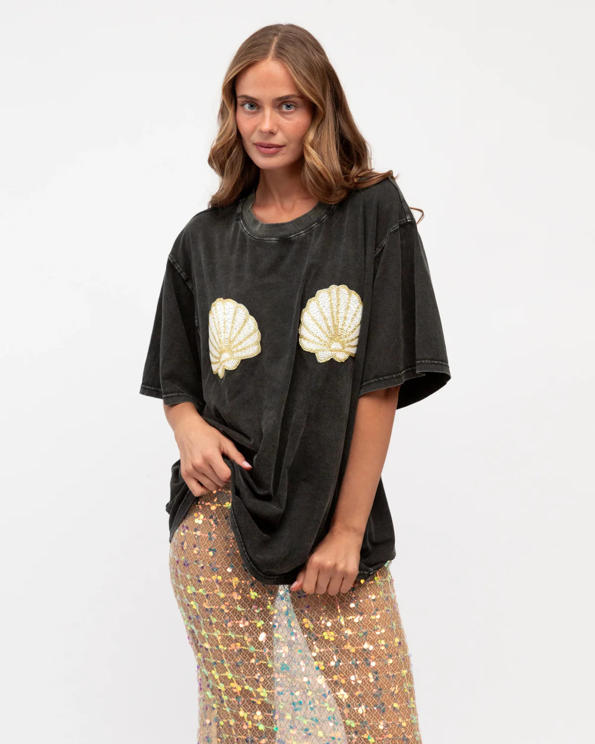 SHELL TEE - VINTAGE BLACK