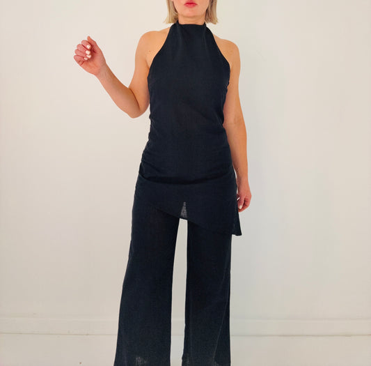 Lotus Pant Set- Black
