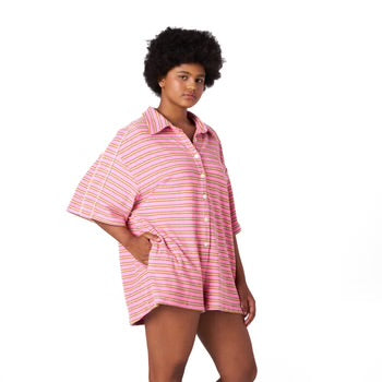 HIBISCUS HOTEL- Candy Stripe Playsuit