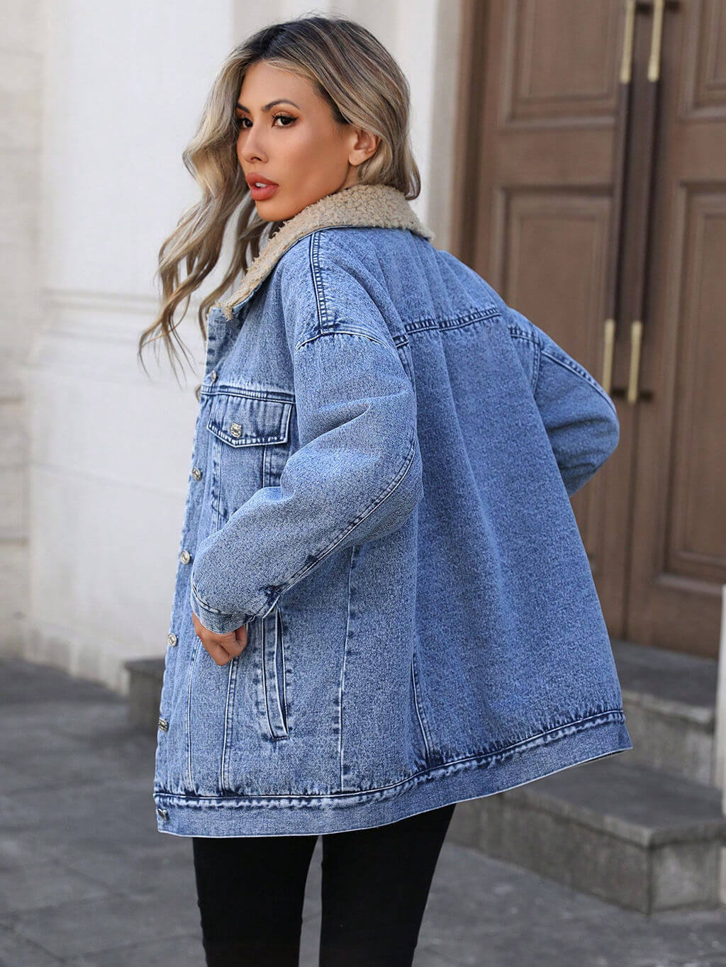 Hazel Fleece Lined Denim Jacket