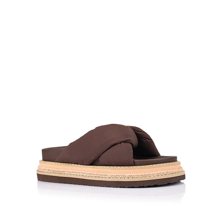 VERALI/THAMES FLATFORM SLIDES - CHOCOLATE BROWN