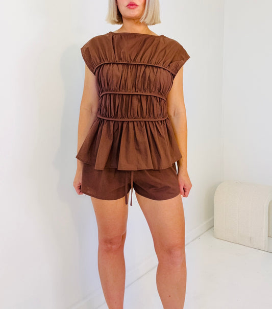 Mali Short Set- chocolate