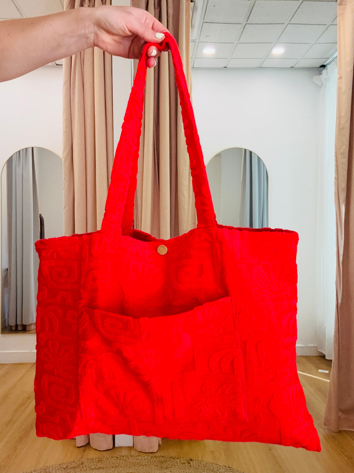 By Frankie/ Terry Tote- Red
